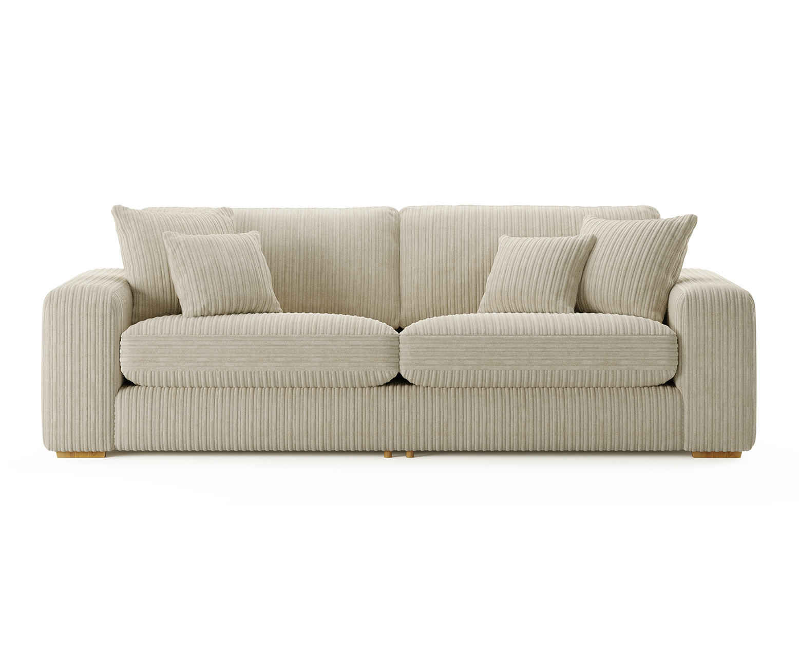 Milan Stone Fabric 4 Seater Sofa