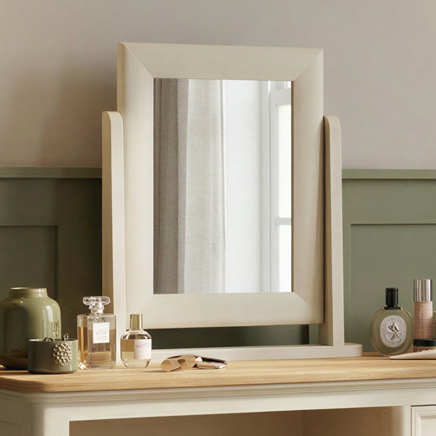 Cream Painted Dressing Table Mirror