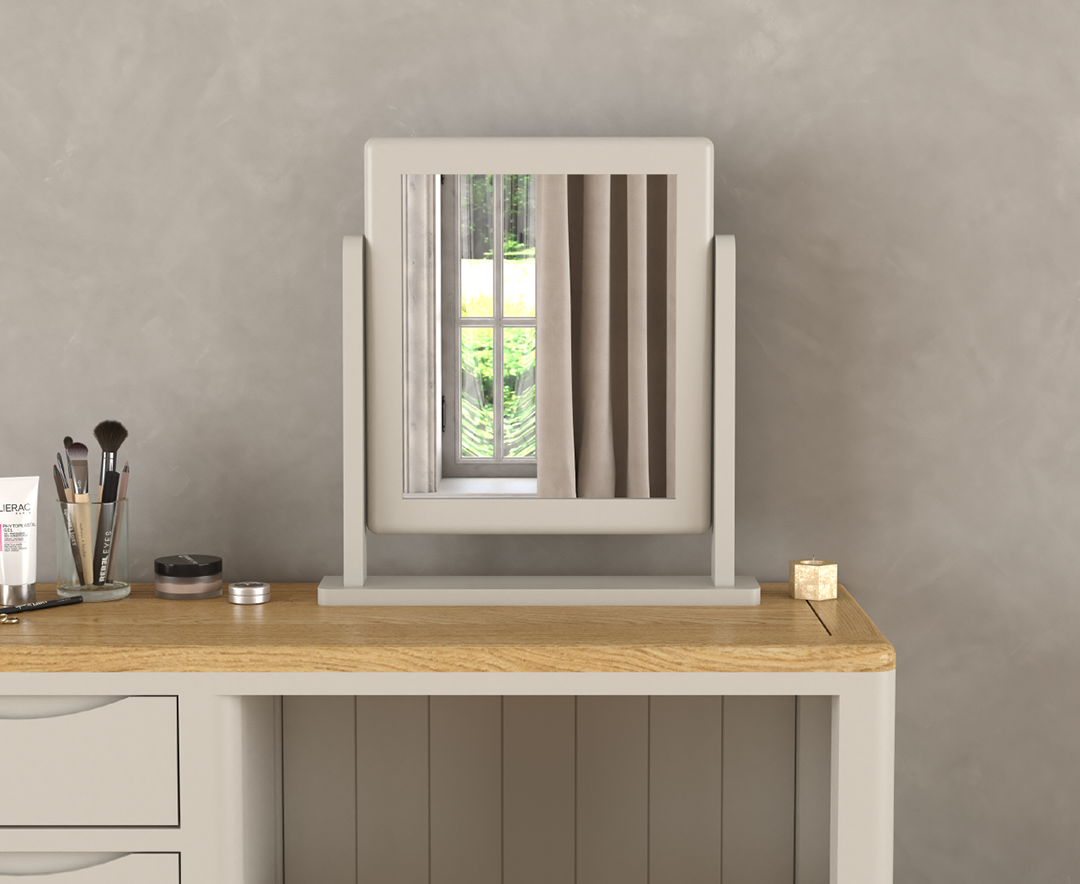 Soft White Painted Dressing Table Mirror