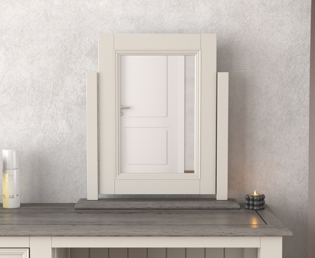 Dartmouth Oak and Soft White Painted Dressing Table Mirror thumbnail