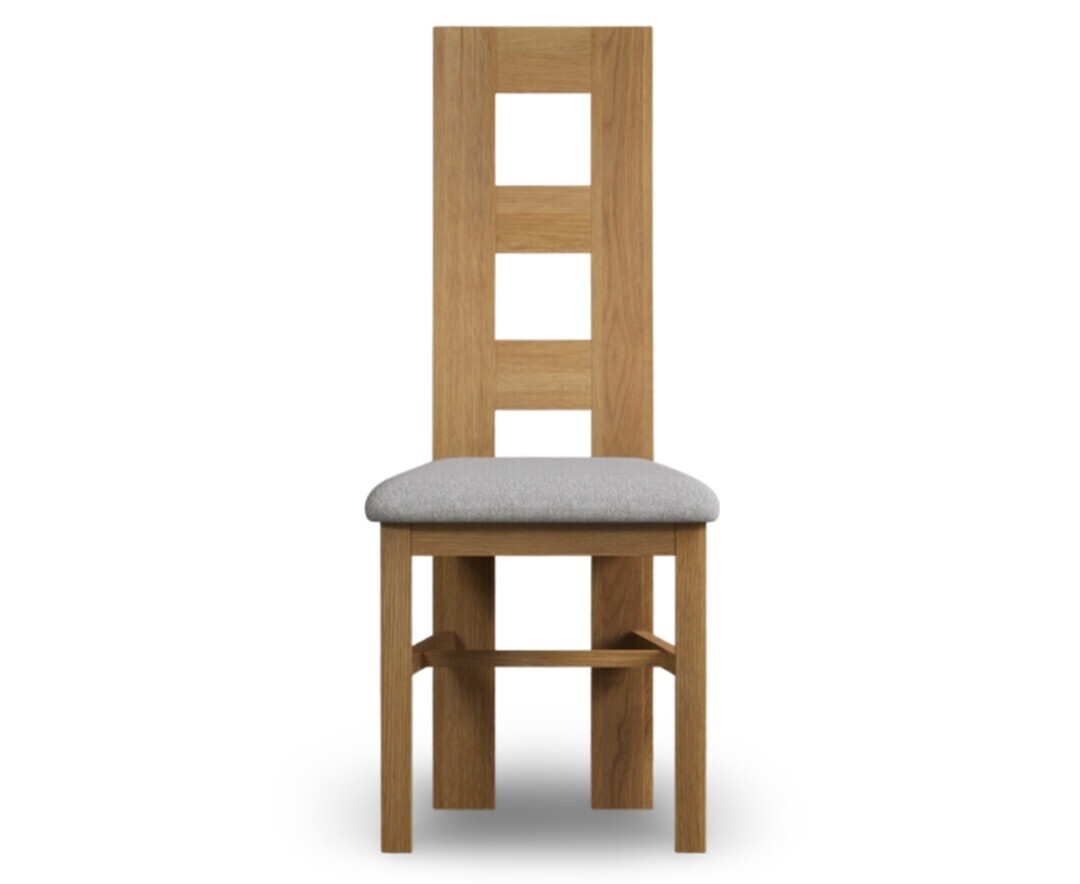 Natural Blue Set of 2 Fabric Dining Chairs