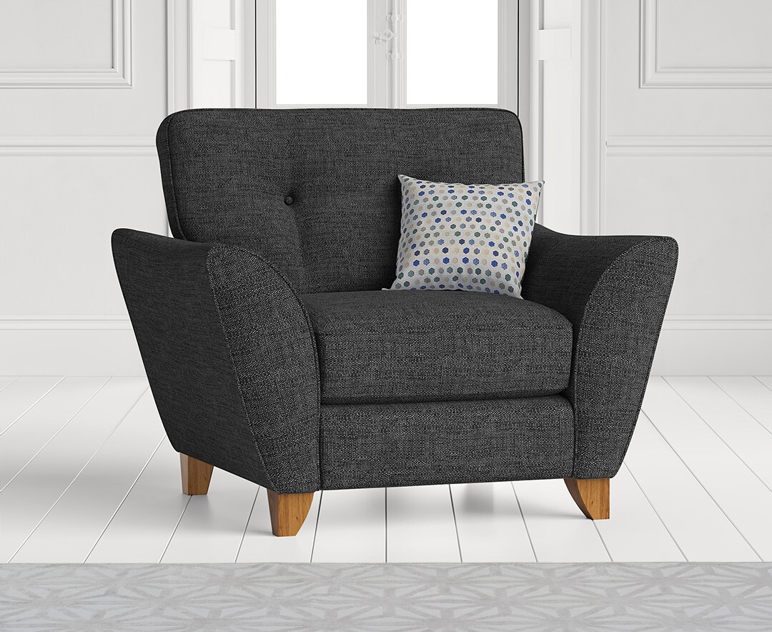 Florin Charcoal Grey Fabric Armchair