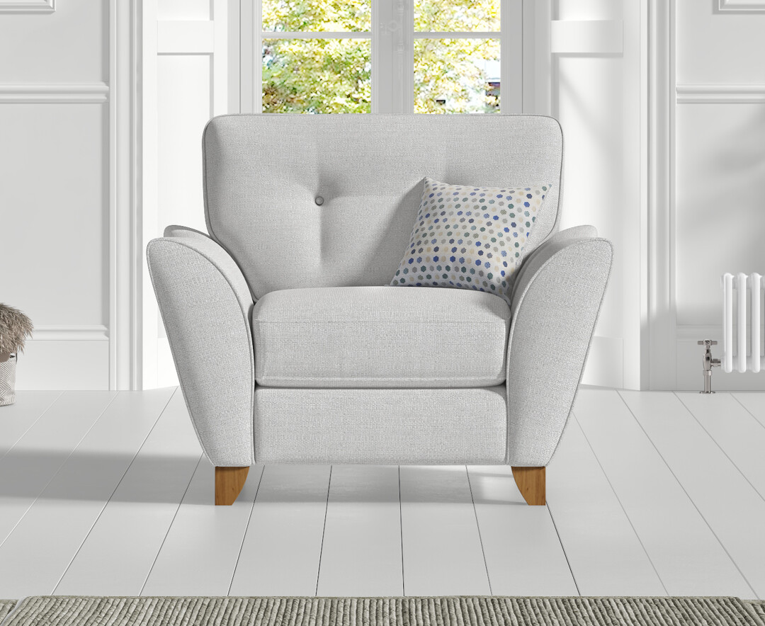 Florin Light Grey Fabric Armchair