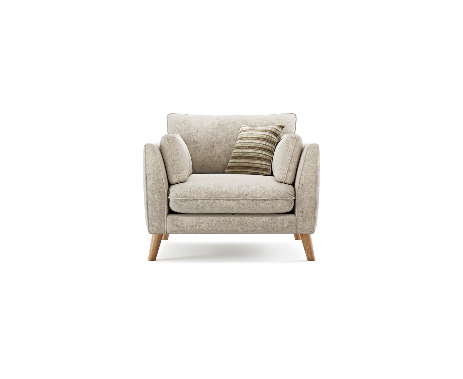 Palermo Cream Chenille Fabric Armchair
