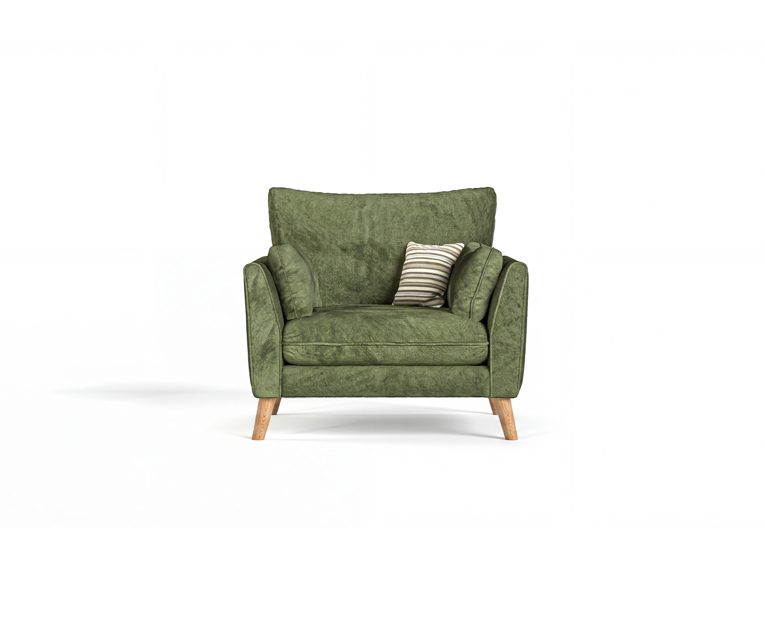 Palermo Olive Green Chenille Fabric Armchair