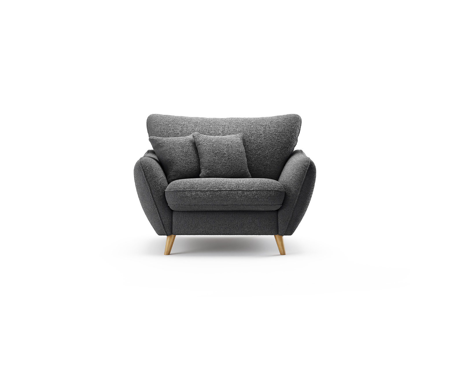 Palma Charcoal Chenille Fabric Armchair