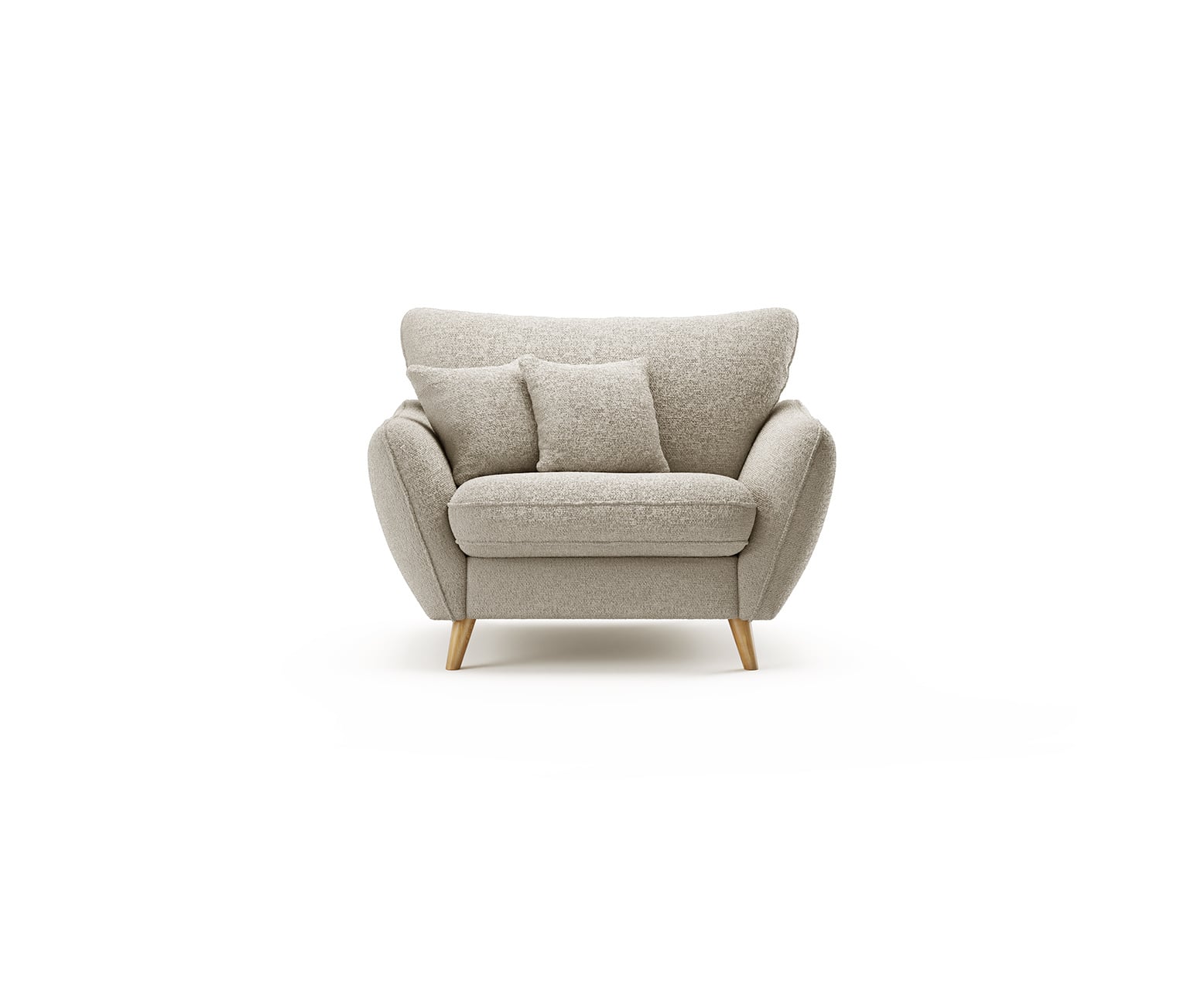 Palma Natural Chenille Fabric Armchair
