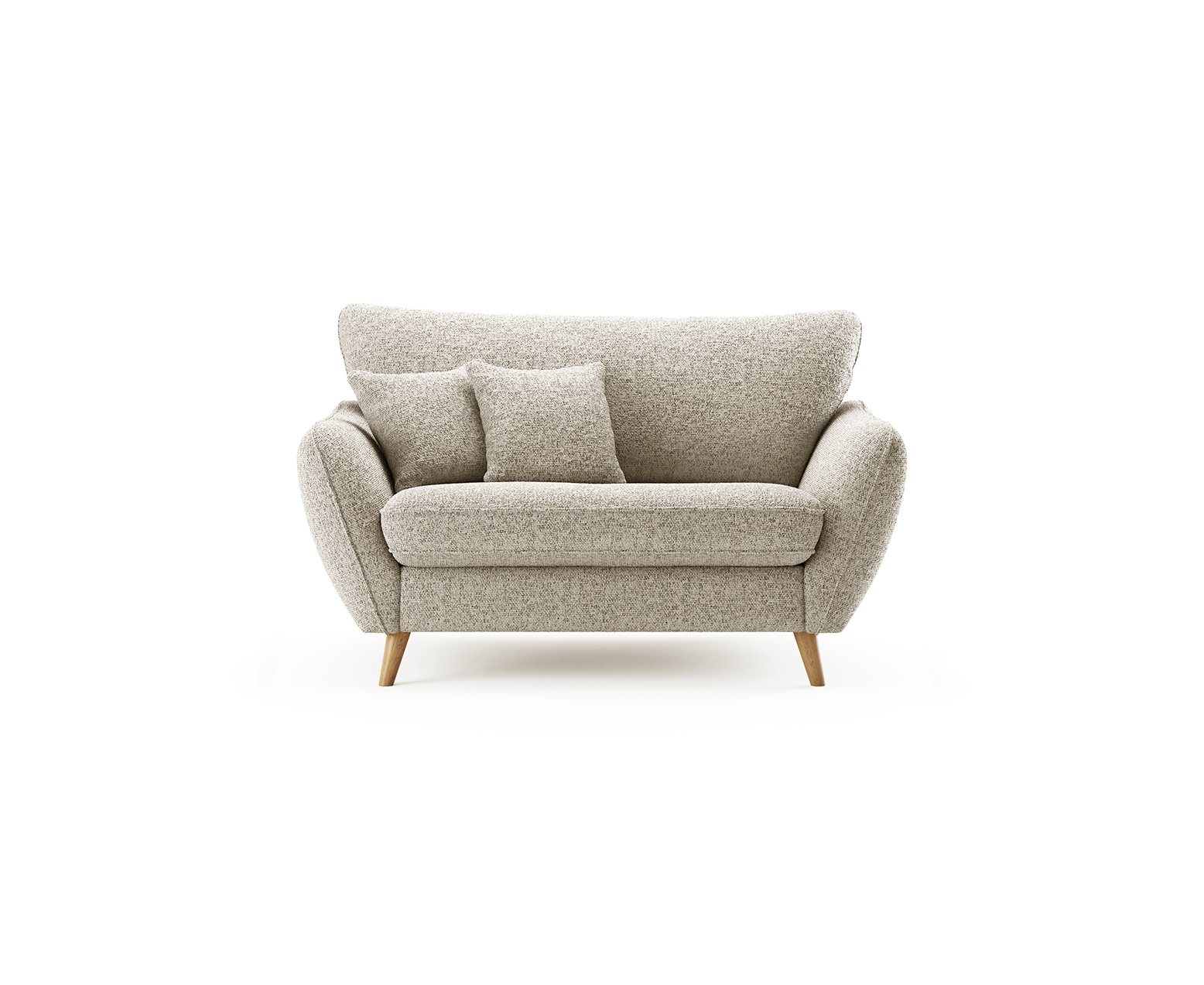 Palma Natural Chenille Fabric Love Chair