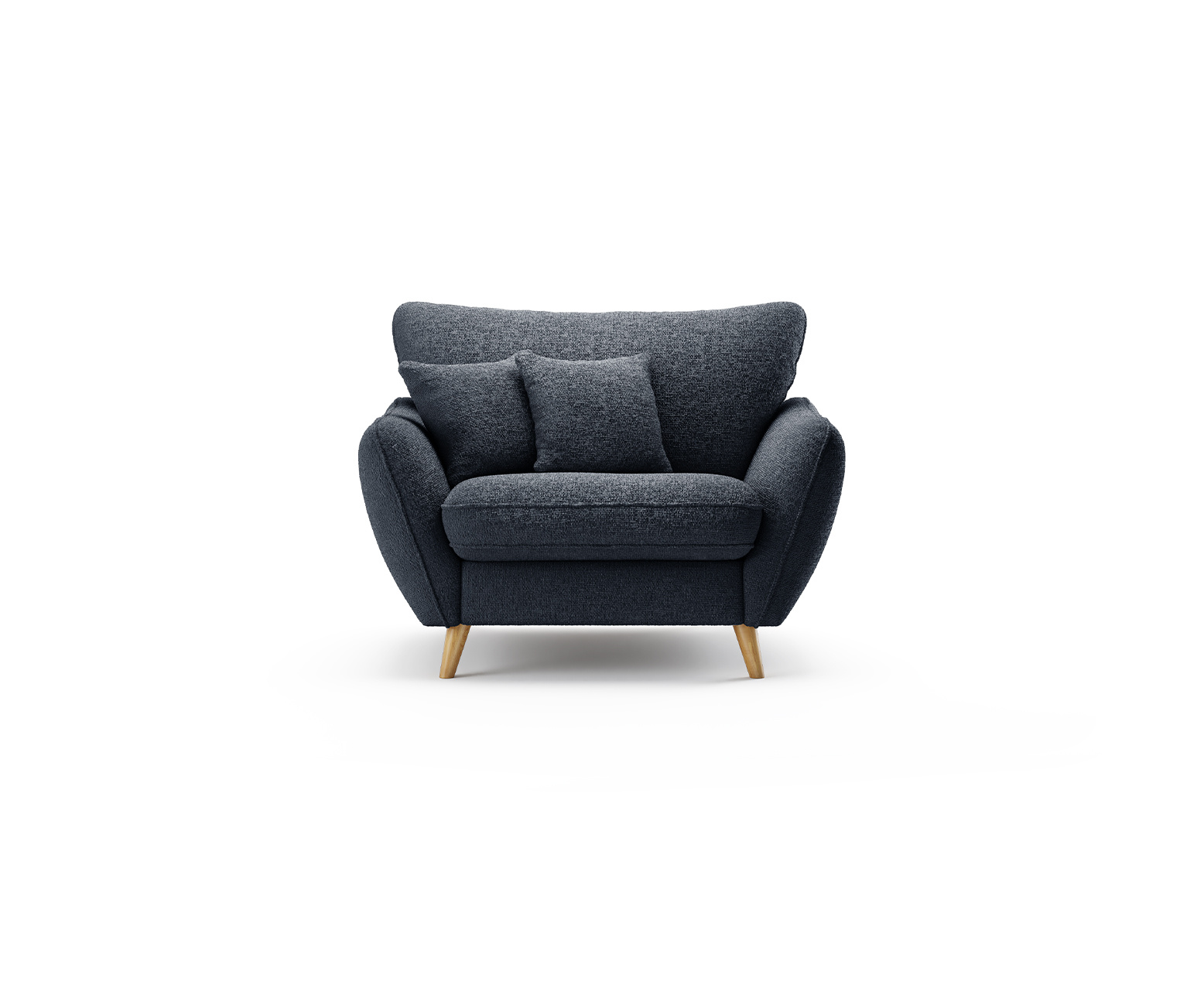 Palma Navy Chenille Fabric Armchair