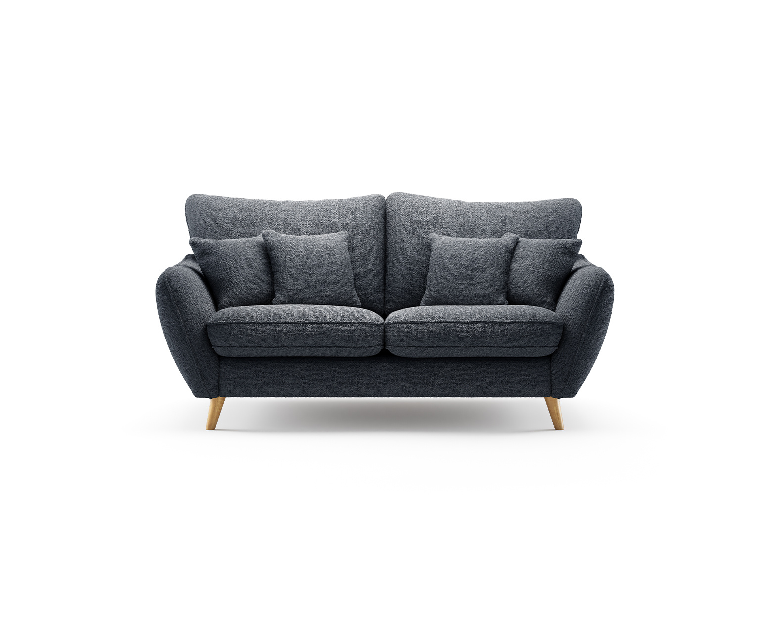 Palma Navy Chenille Fabric 2 Seater Sofa