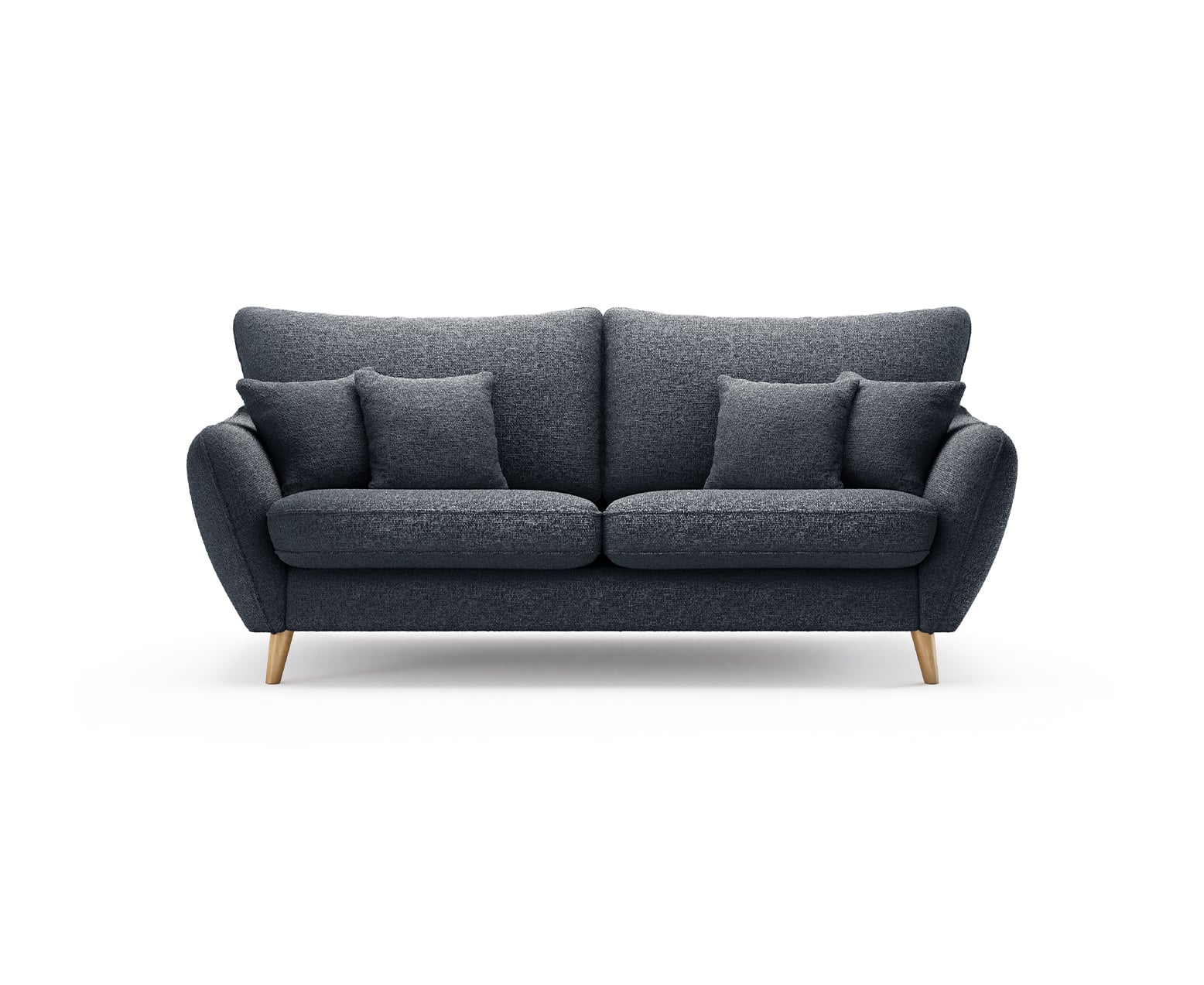 Palma Navy Chenille Fabric 3 Seater Sofa