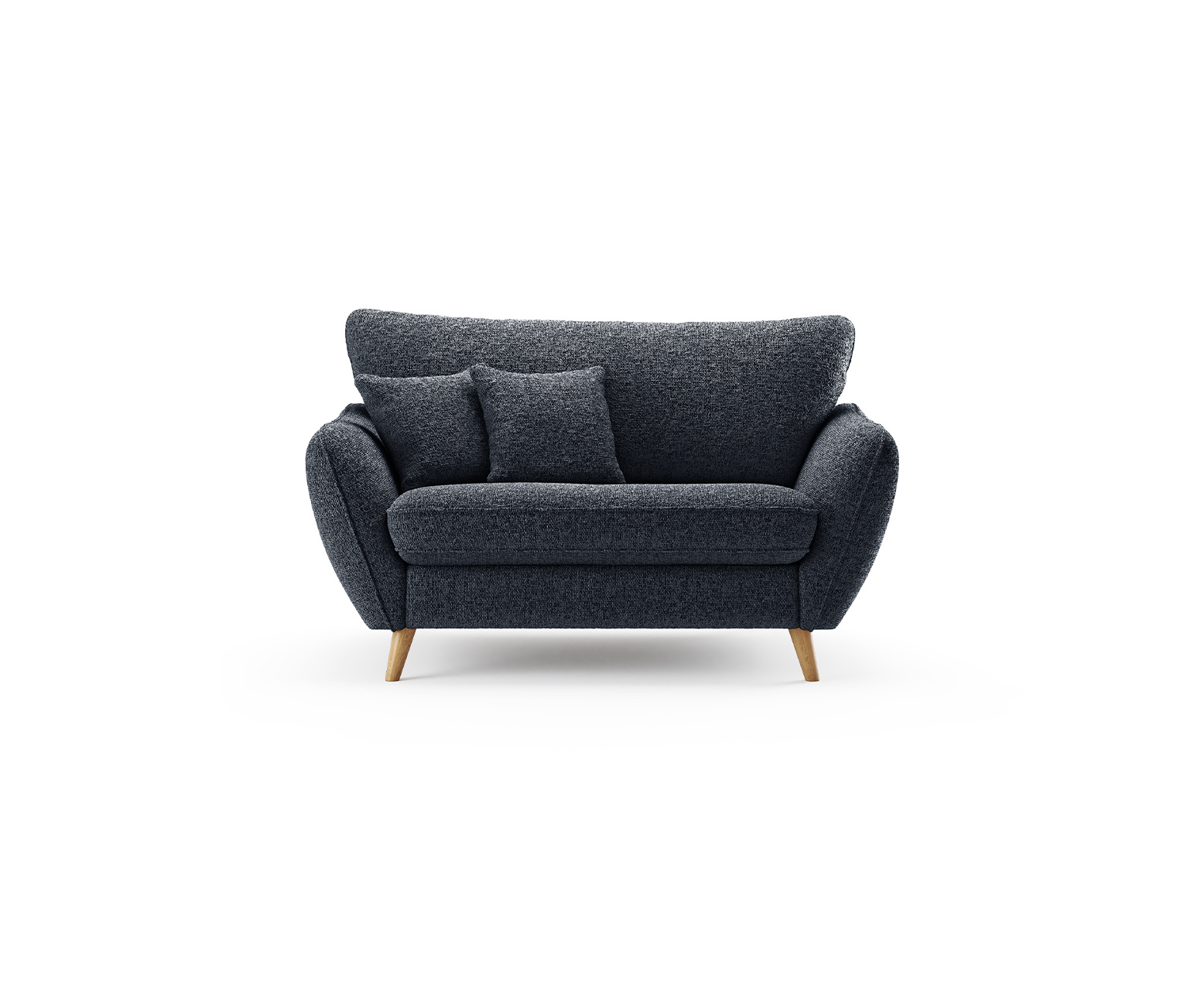 Palma Navy Chenille Fabric Love Chair