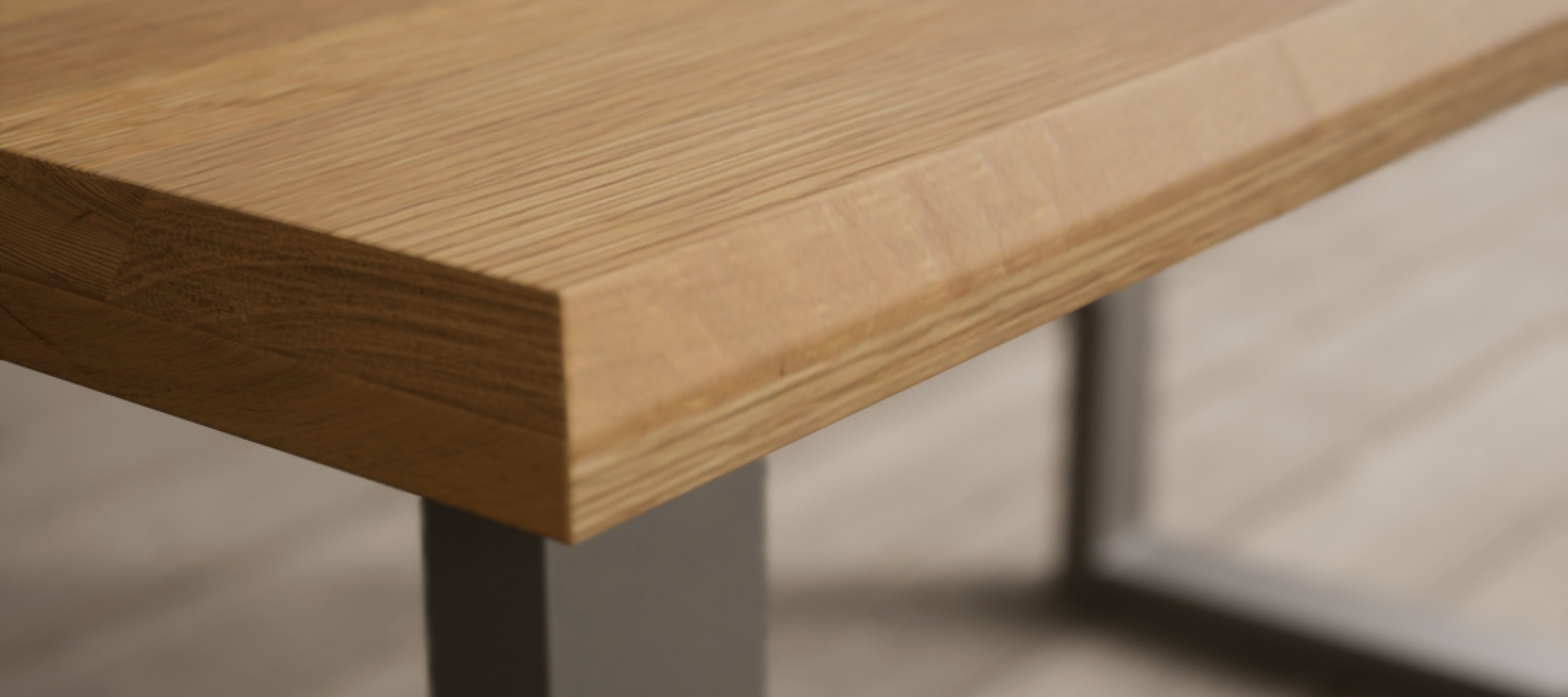Parker 160cm Solid Oak Dining Table and 2 Brown Benches