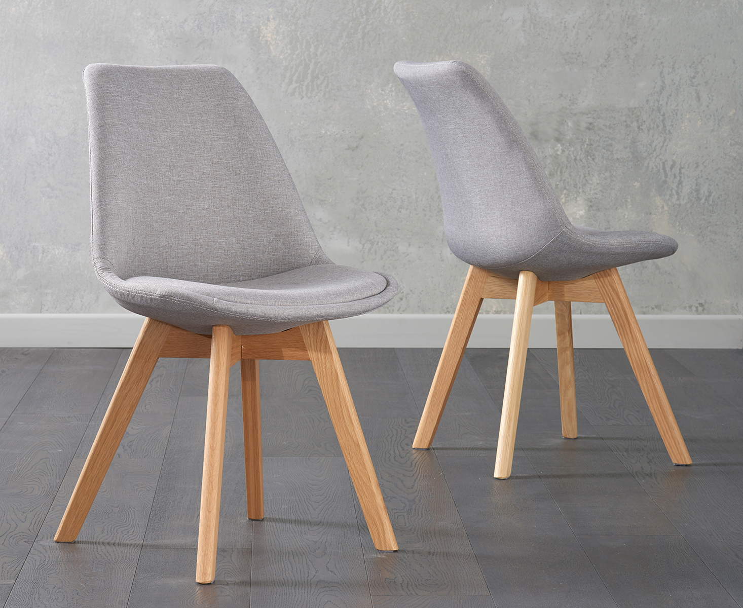 York 120cm Solid Oak Dining Table with 4 Dark Grey Orson Chairs and 1 Oak Bench