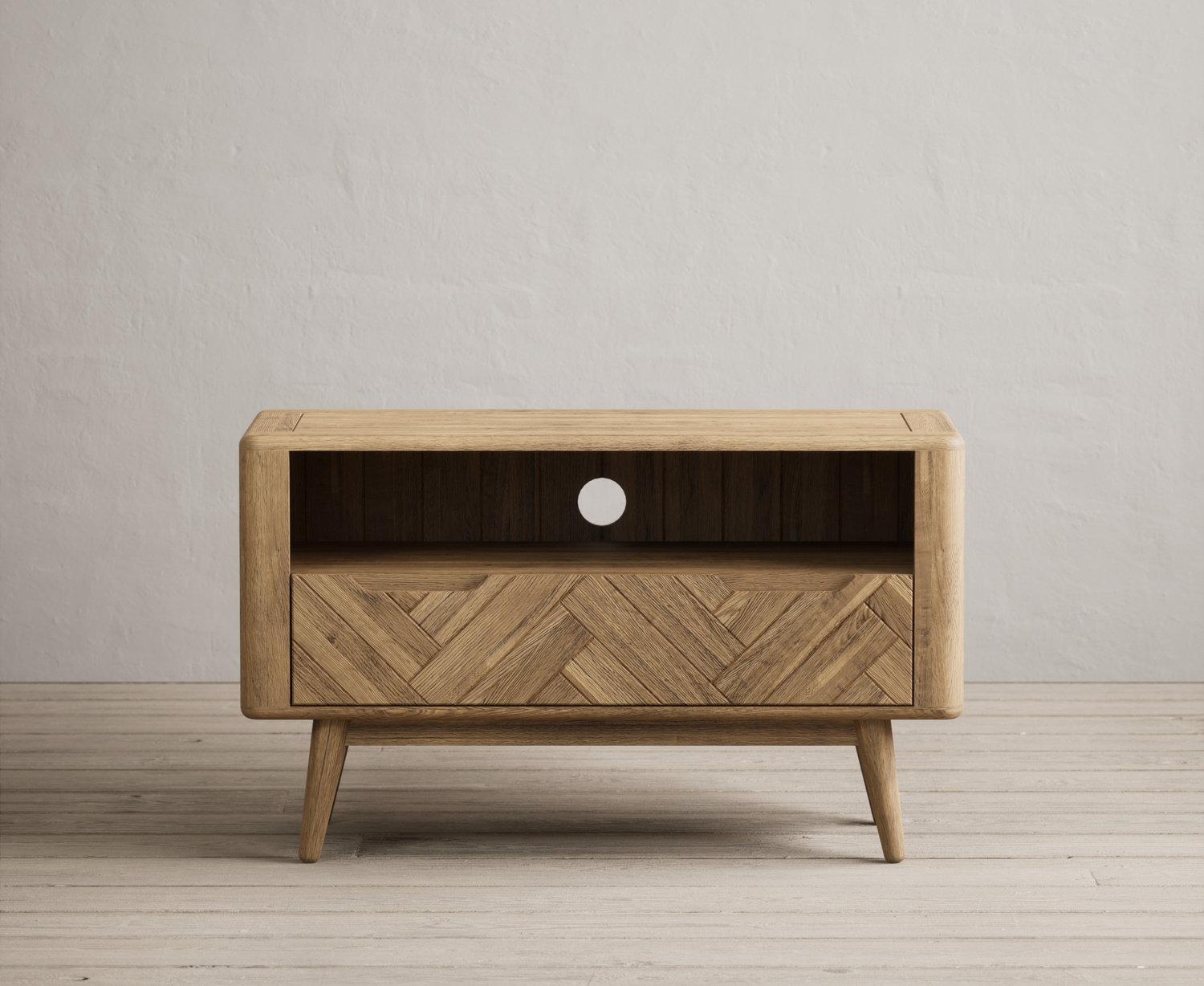 Parven Solid Oak Small Tv Cabinet