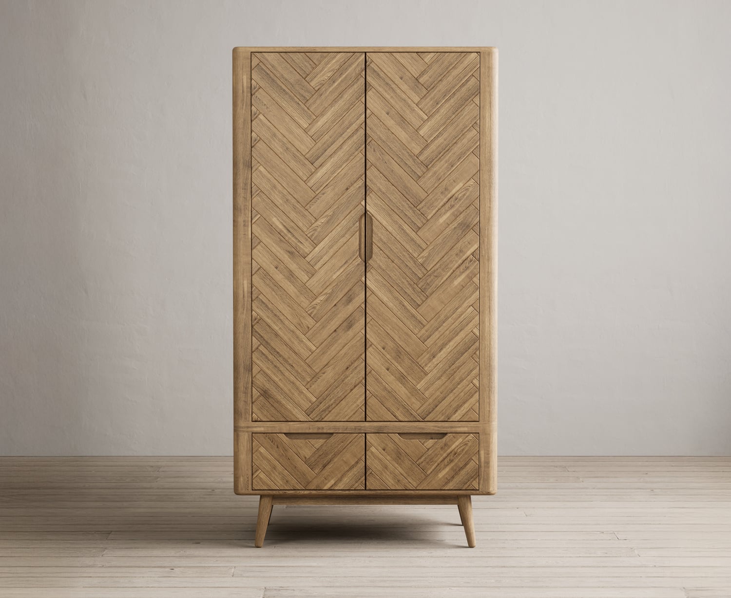 Parven Solid Oak Double Wardrobe