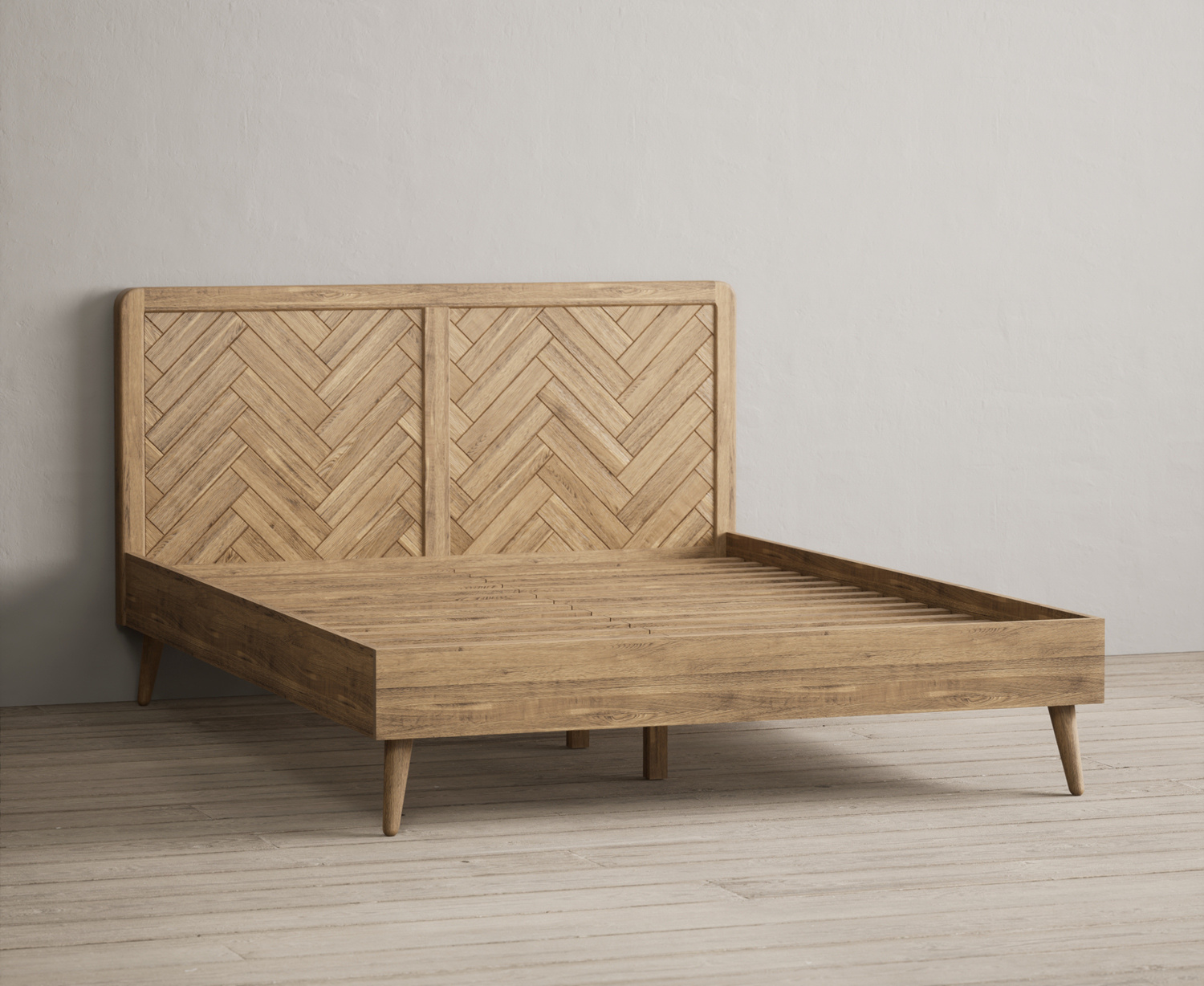 Parven Solid Oak Kingsize Bed