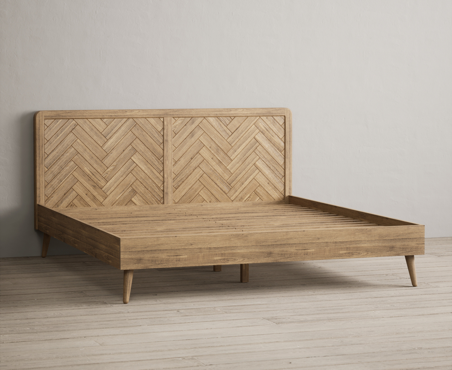 Parven Solid Oak Super King Bed