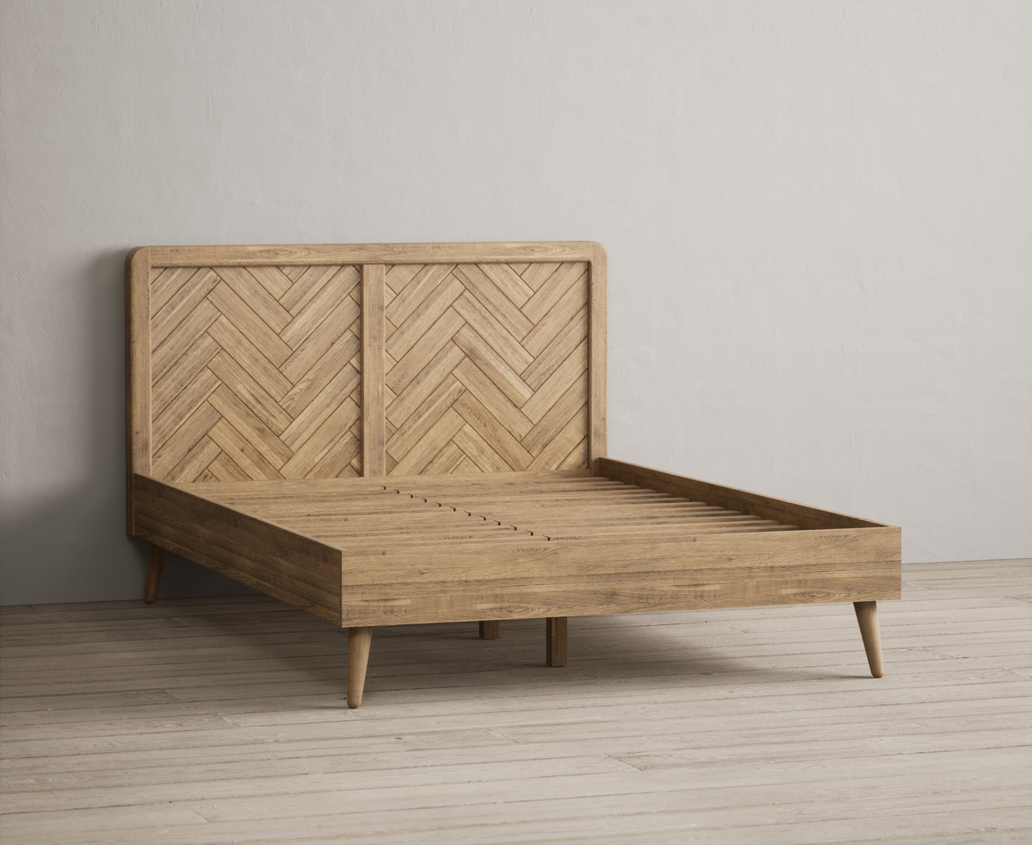 Parven Solid Oak Double Bed