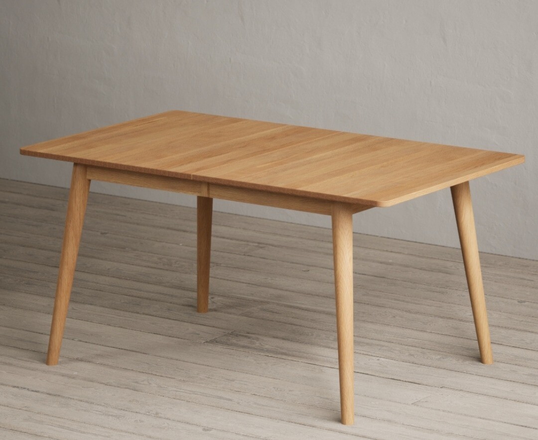 Extending Ruben 150cm Retro Oak Dining Table