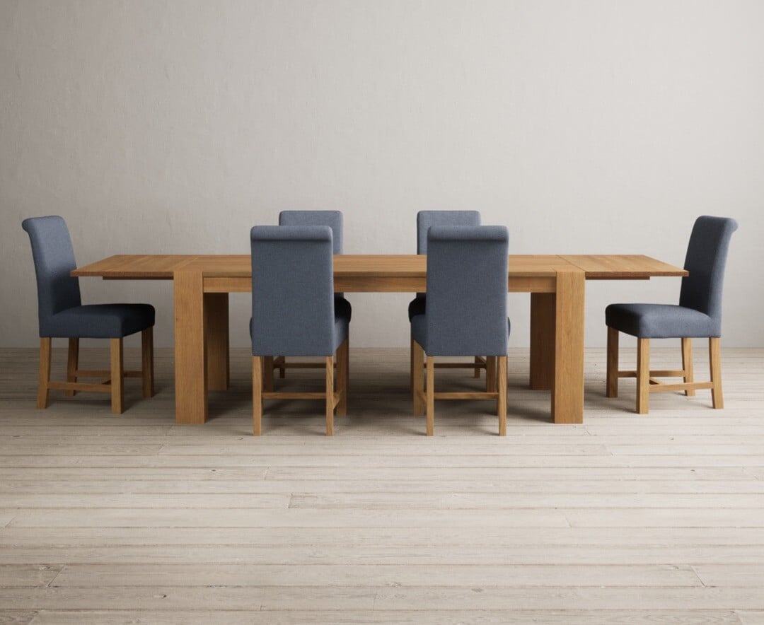 Sheringham 200cm Solid Oak Dining Table with Sheringham Oak Extensions (Pair) with 12 Charcoal Grey Braced Chairs