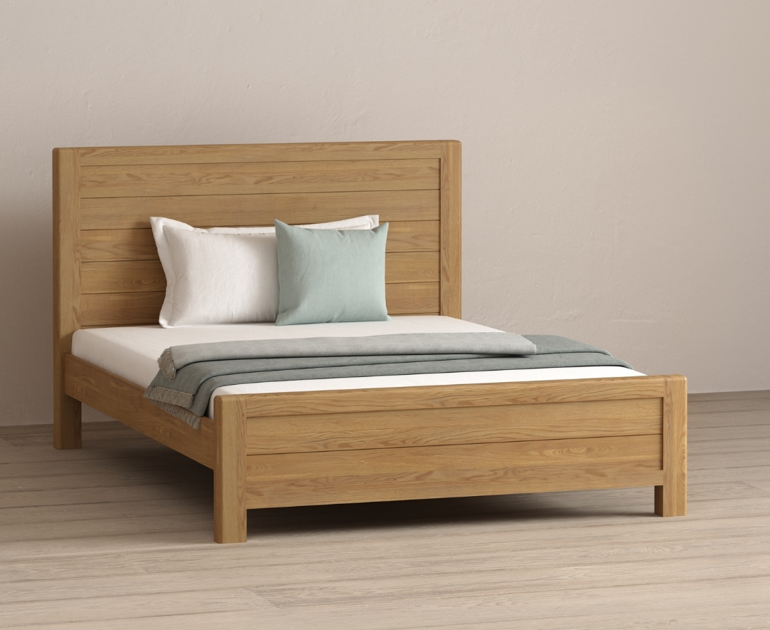 Somerton Curved Solid Oak King Size Bed