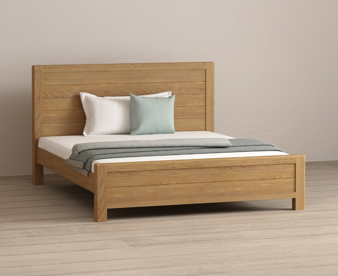 Somerton Curved Solid Oak Super King Size Bed