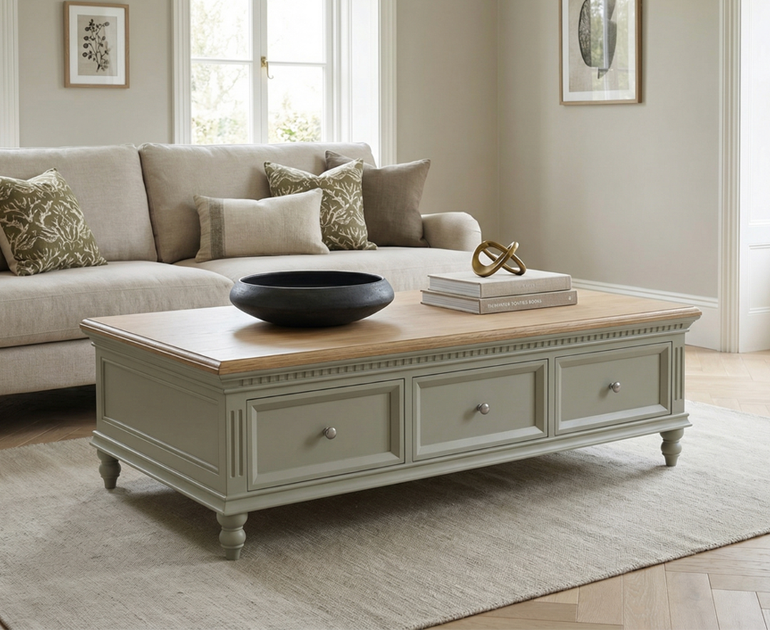 【FrancFranc REIZ COFFEE TABLE 900】 Francis Painted Extra Large Coffee Table