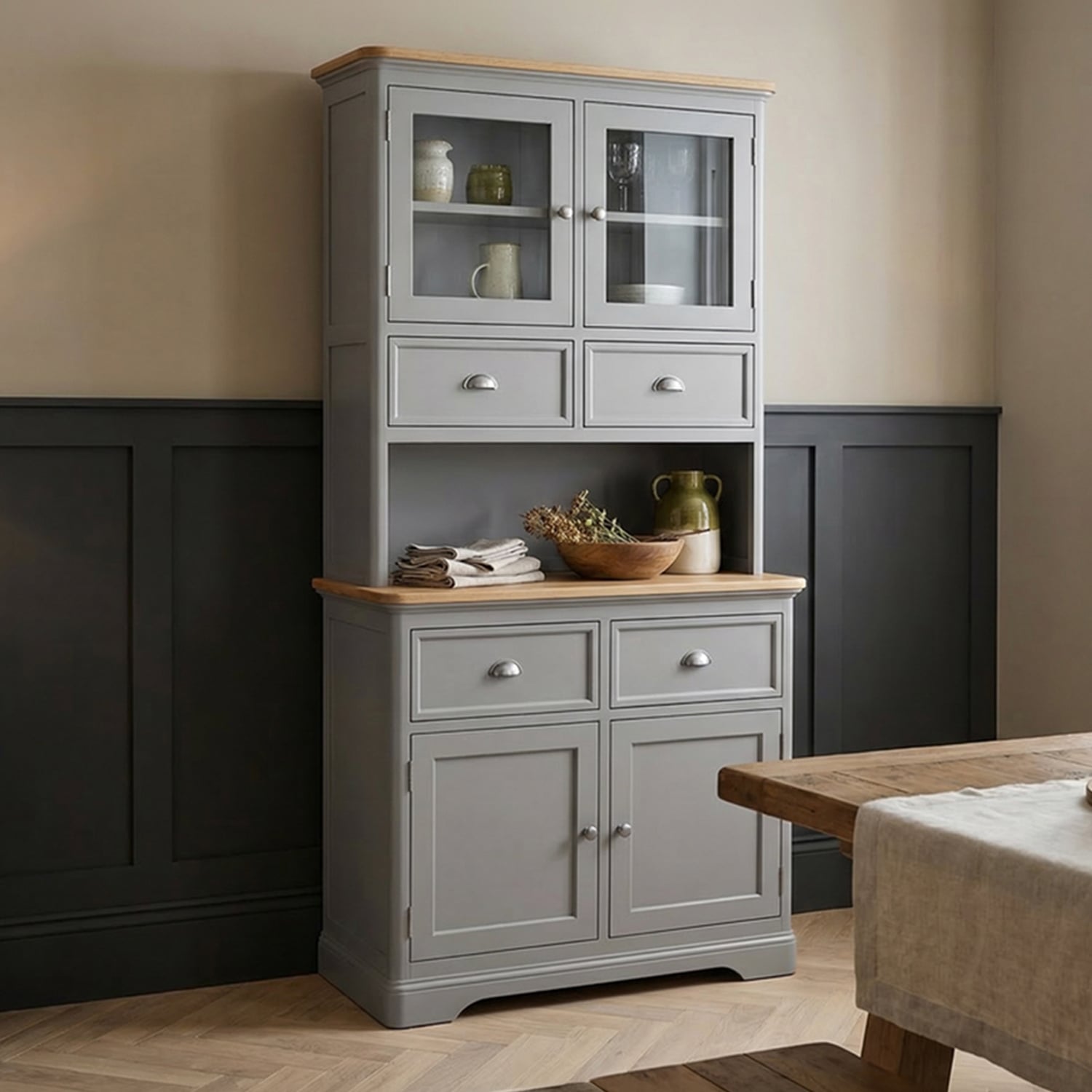 Felton Oak and Light Grey Painted Small Dresser