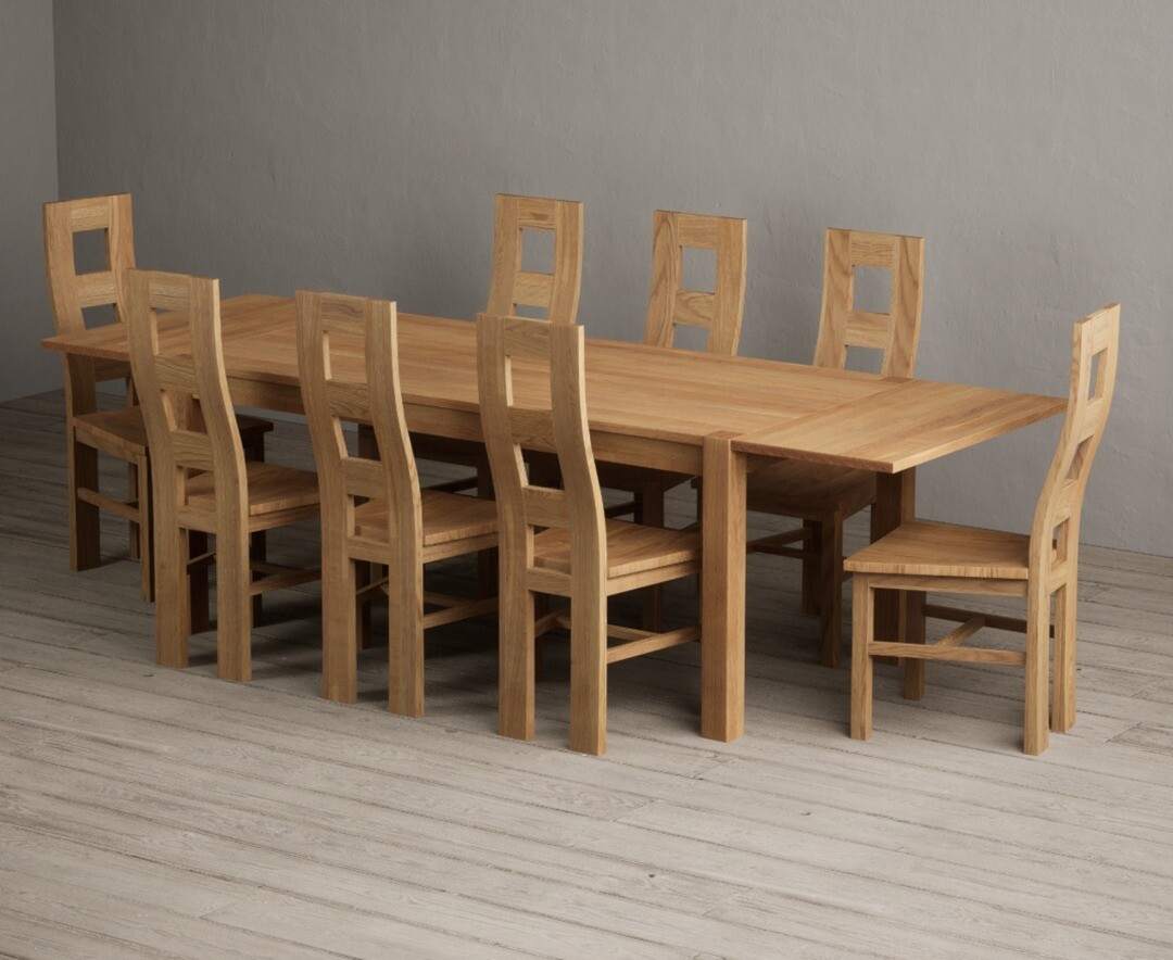 York 150cm Solid Oak Dining Table with 4 Light Grey York Chairs and 2 Oak Benches