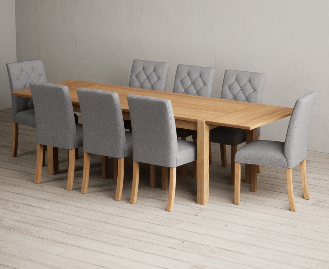 Extending Hertford 100cm - 130cm Oak and Soft White Painted Pedestal Dining Table