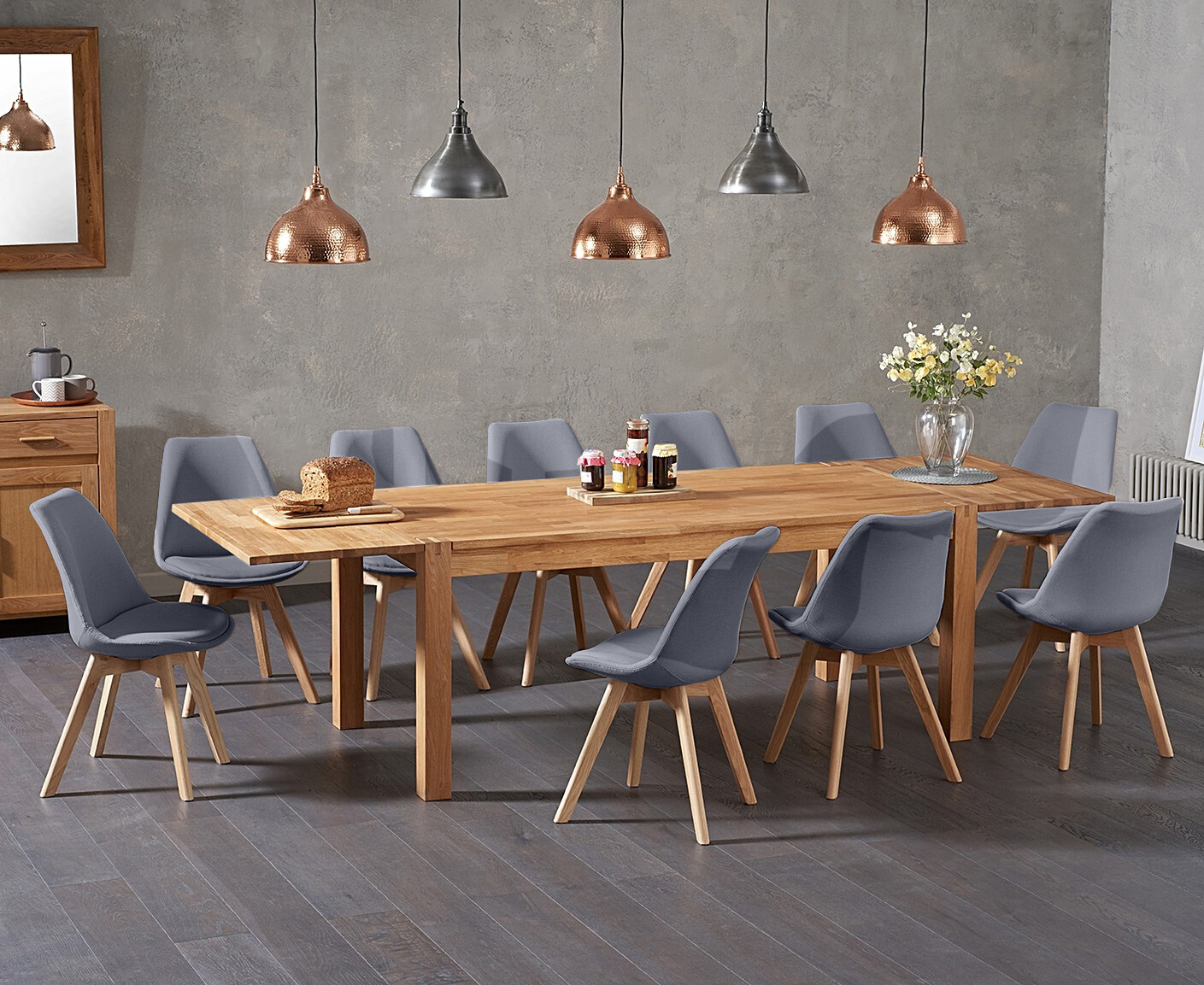 York 150cm Solid Oak Dining Table and 150 Oak Benches