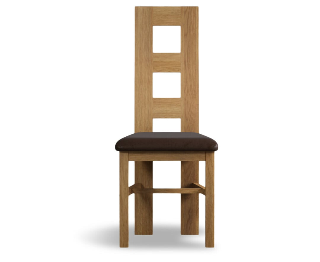 Natural Blue Set of 2 Fabric Dining Chairs