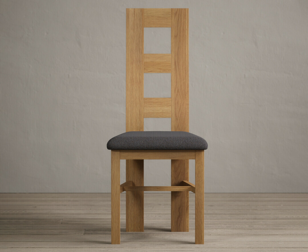 Extending York 70cm Solid Oak Drop Leaf Dining Table with 2 Charcoal Grey Natural Solid Oak Chairs
