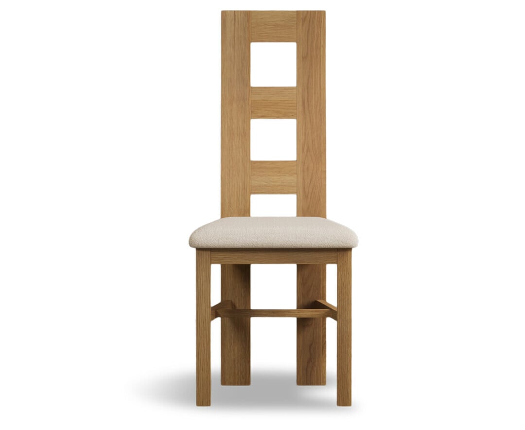 Natural Blue Set of 2 Fabric Dining Chairs