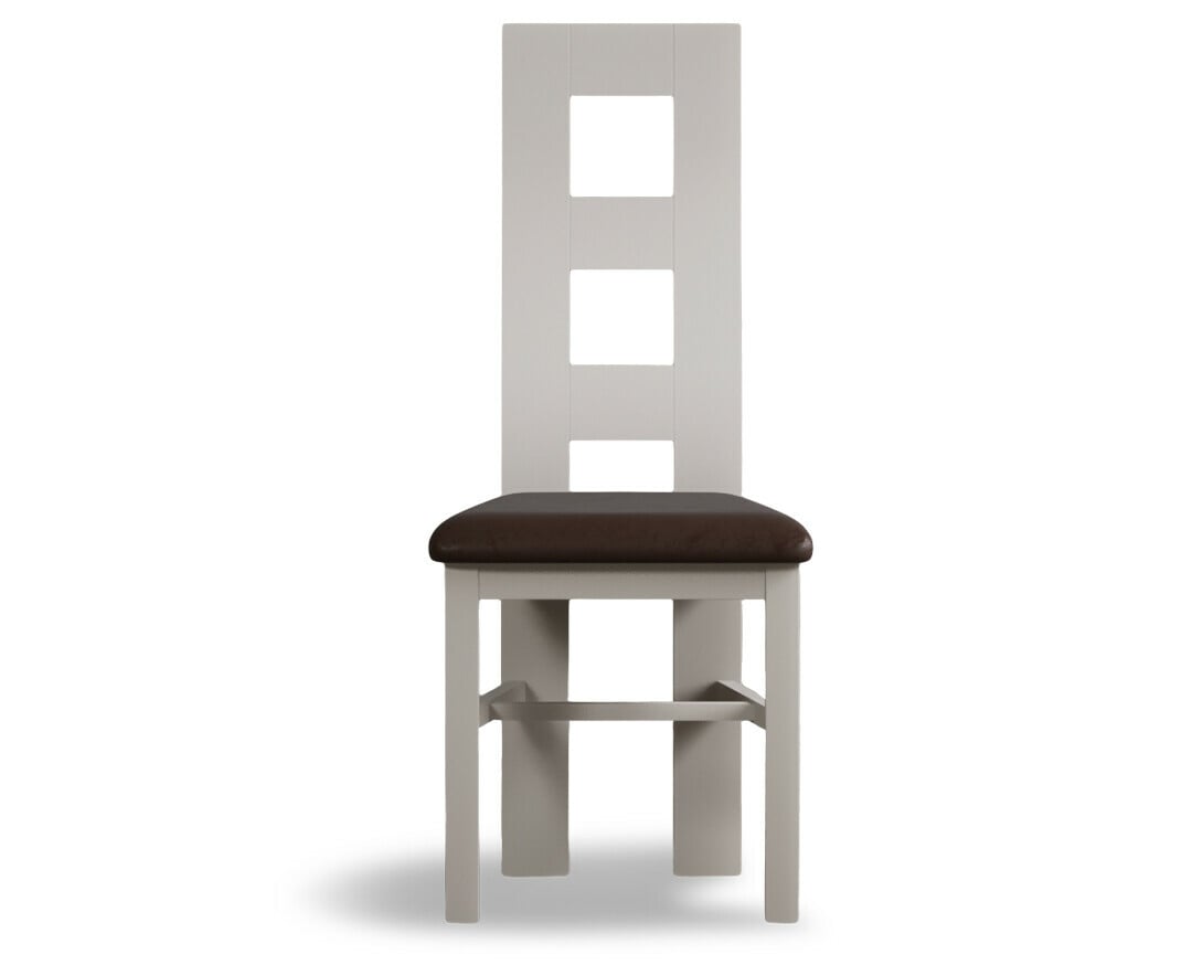 Painted Brown Set of 2 Dining Chairs