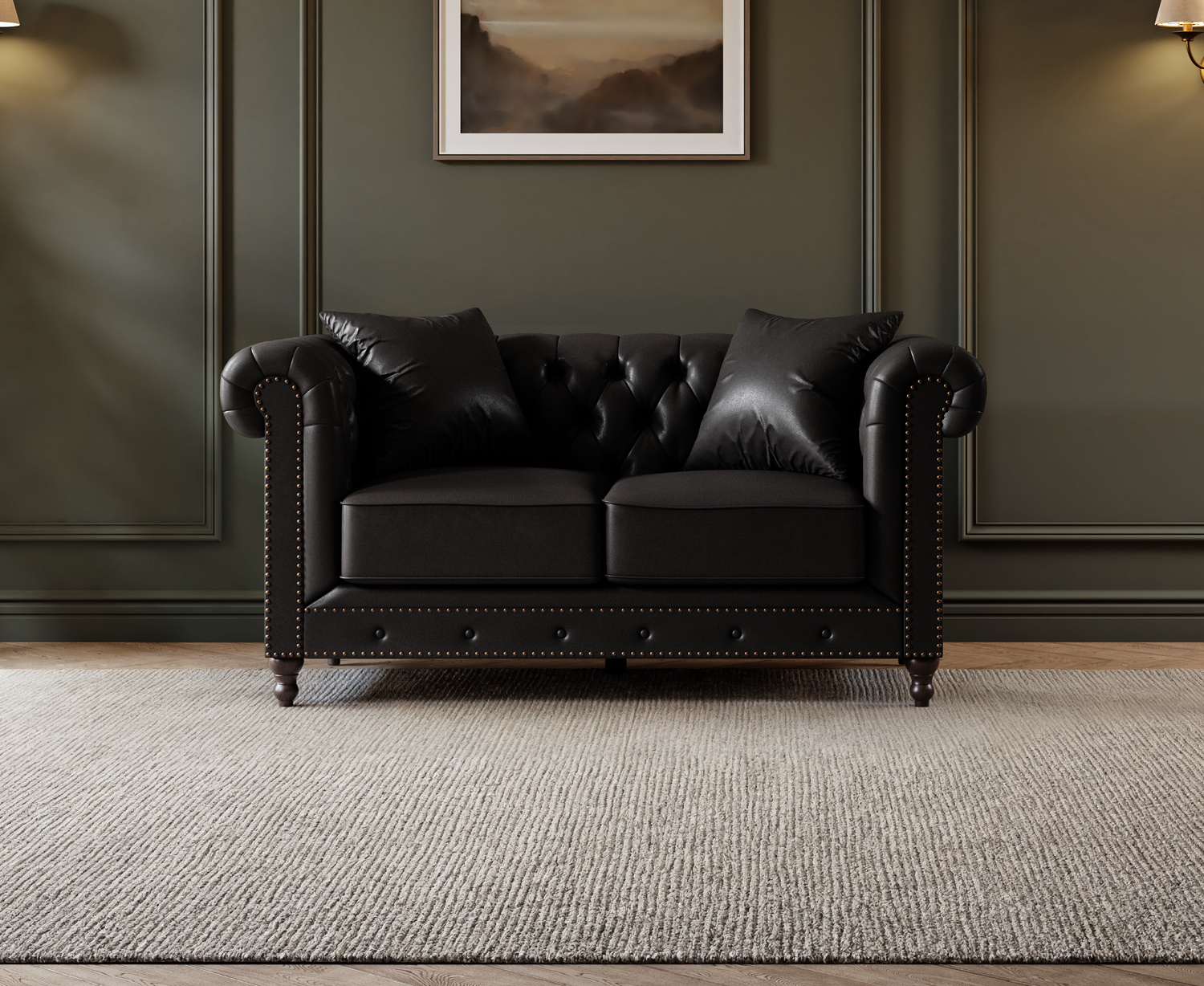 Click to view product details and reviews for Westminster Chesterfield Black Leather 2 Seater Sofa. Click to view product details and reviews for Westminster Chesterfield Black Leather 2 Seater Sofa.