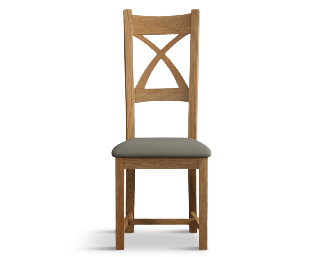 Grey Natural Solid Oak Chairs