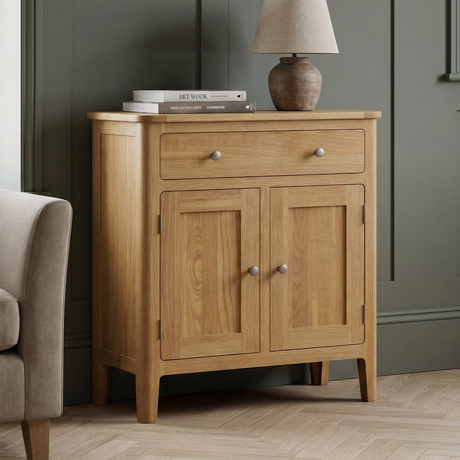 Solid Oak Hallway Console & Sideboard