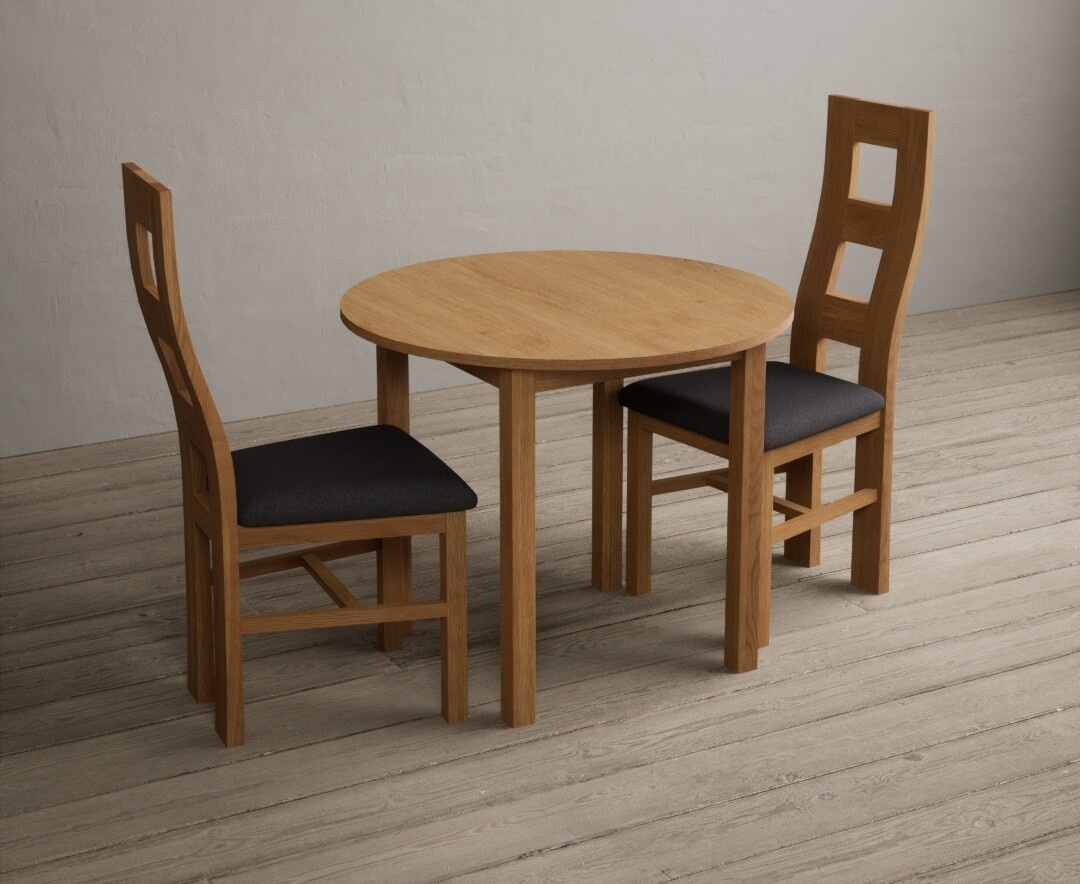 York 150cm Solid Oak Dining Table with 4 Light Grey York Chairs and 2 Oak Benches