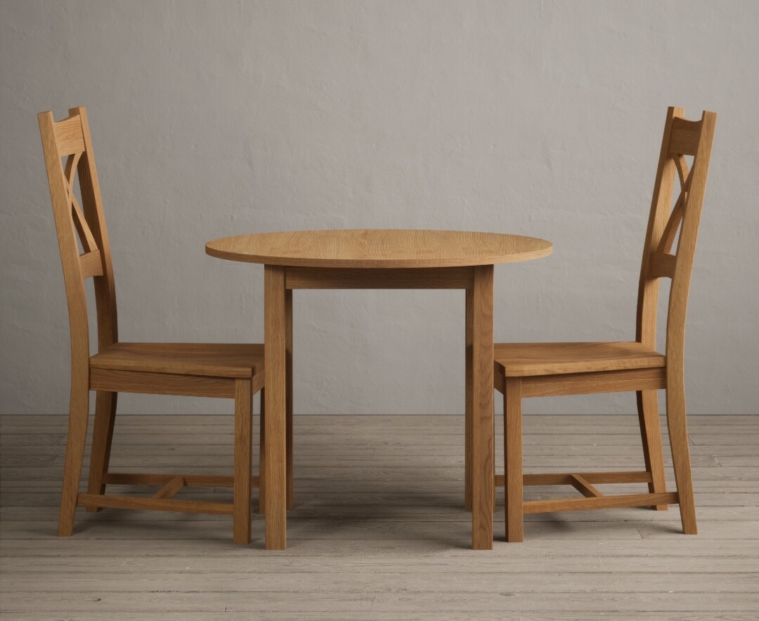 York 150cm Solid Oak Dining Table with 4 Light Grey York Chairs and 2 Oak Benches