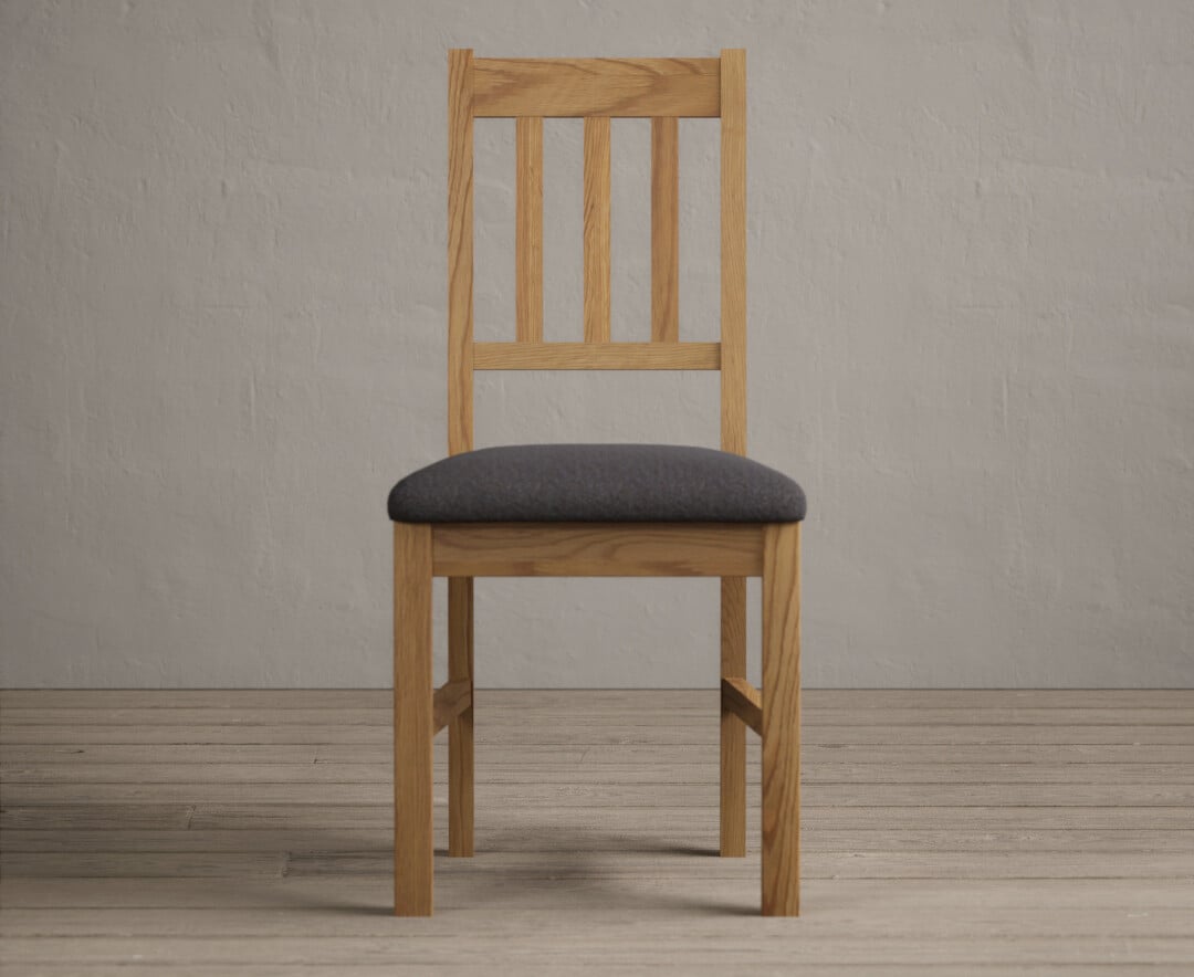 York 120cm Solid Oak Dining Table with 4 Blue York Chairs and 1 Oak Bench