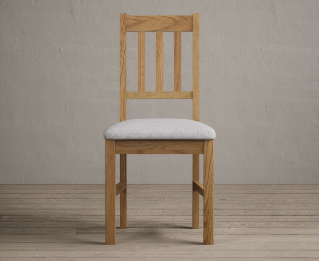 Extending York 70cm Solid Oak Drop Leaf Dining Table with 4 Light Grey York Chairs