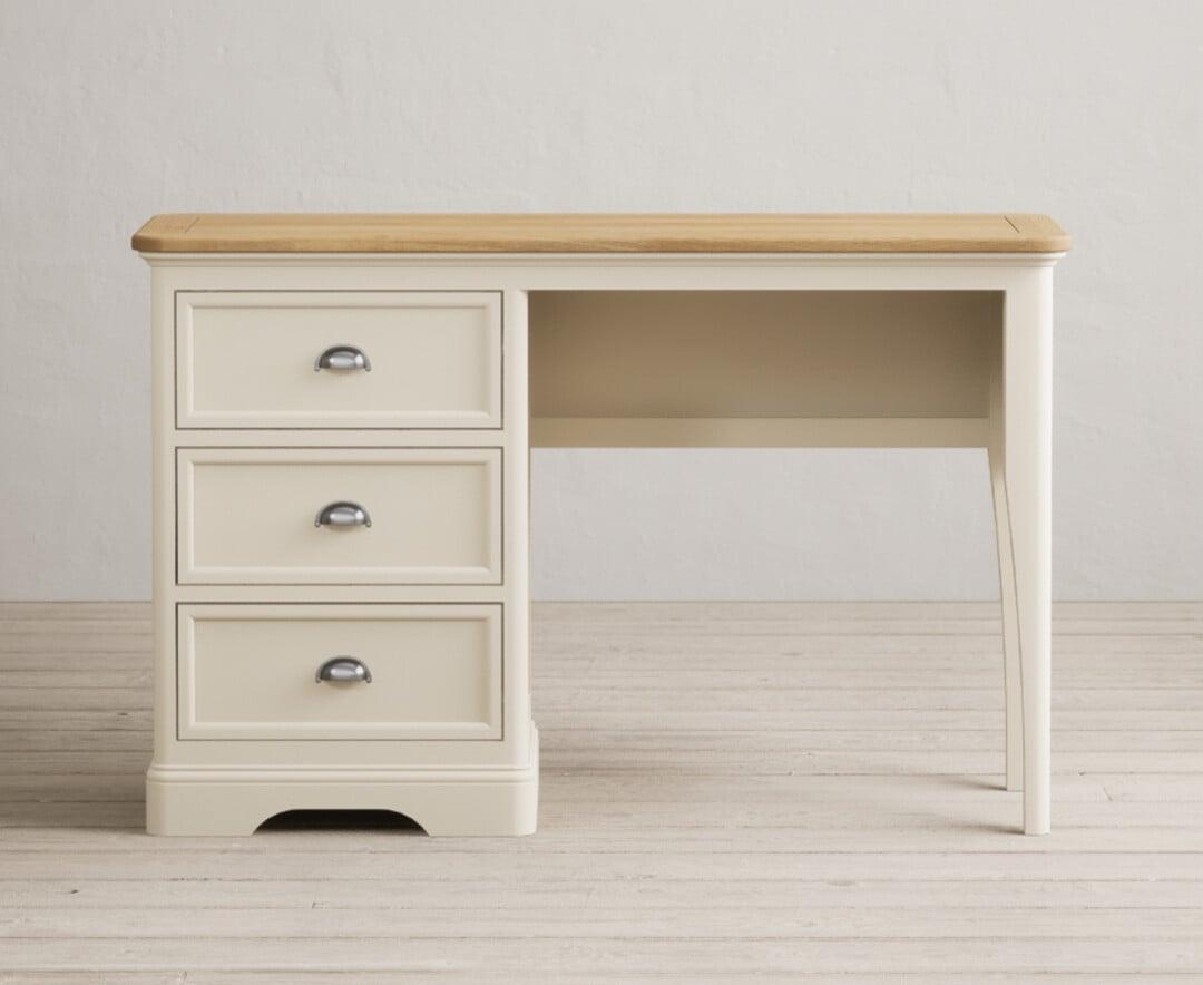 oak and cream dressing table Solid Oak Vanity Table Set, Natural Wood Top Dressing Table - Bed Bath &  Beyond