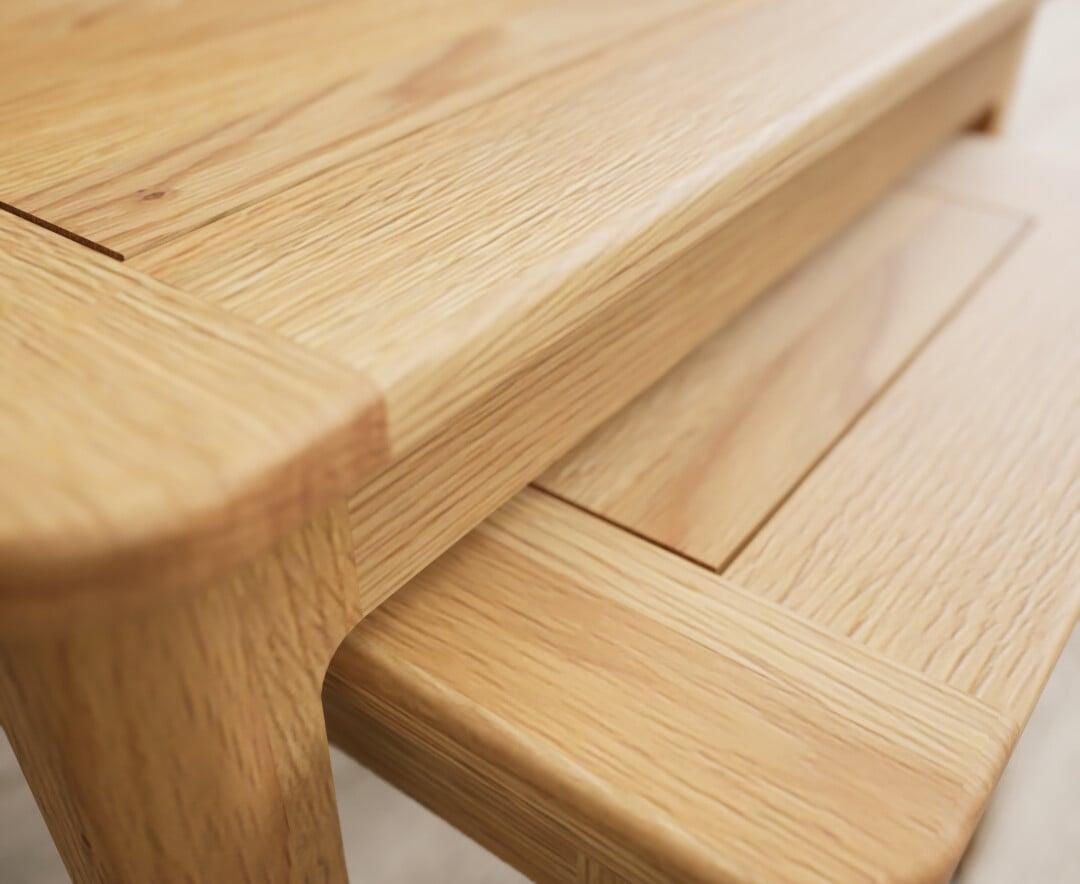 Loxton Solid Oak Nest Of Tables | Oak&More