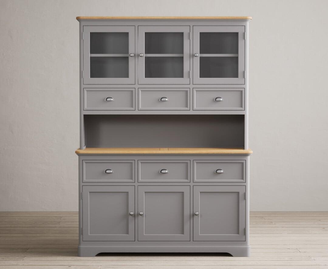 Felton Oak and Light Grey Painted Large Dresser | Oak&More