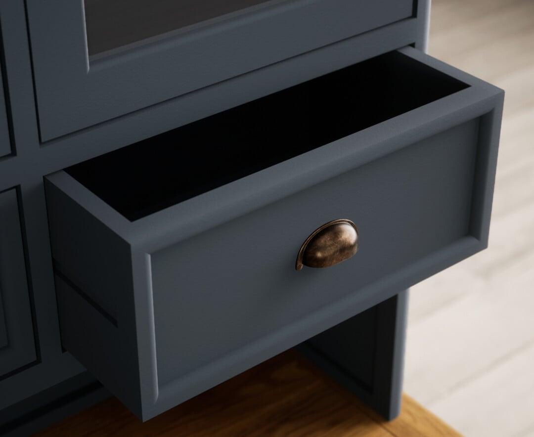Bridstow Oak and Blue Painted Small Dresser | Oak&More