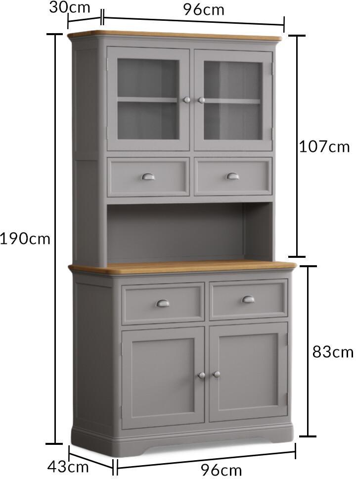 Felton Oak and Light Grey Painted Small Dresser | Oak&More